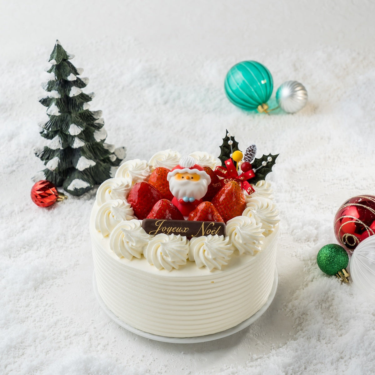 【晴海直売所・店頭受取用】サンタのクリスマスケーキ(生クリーム)5号