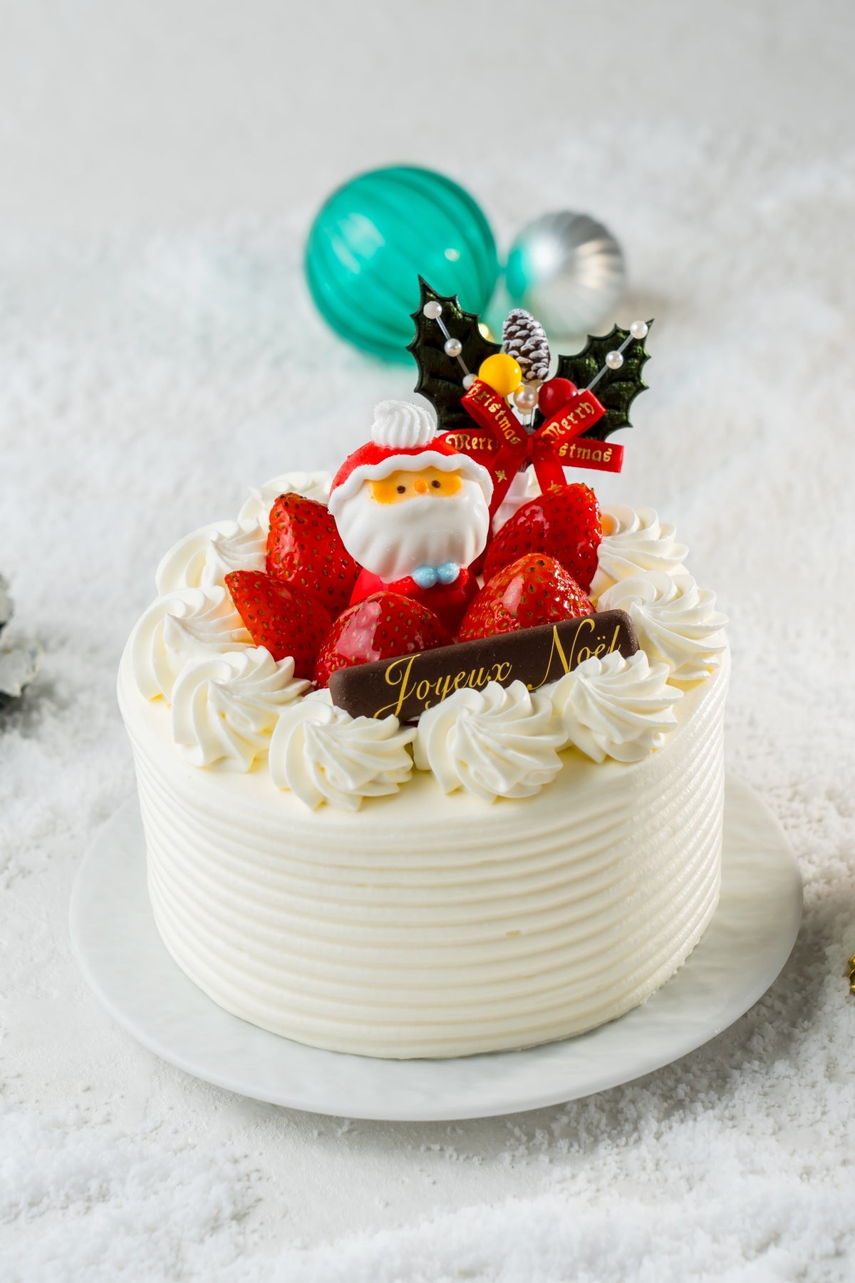 【晴海直売所・店頭受取用】サンタのクリスマスケーキ（生クリーム）4号