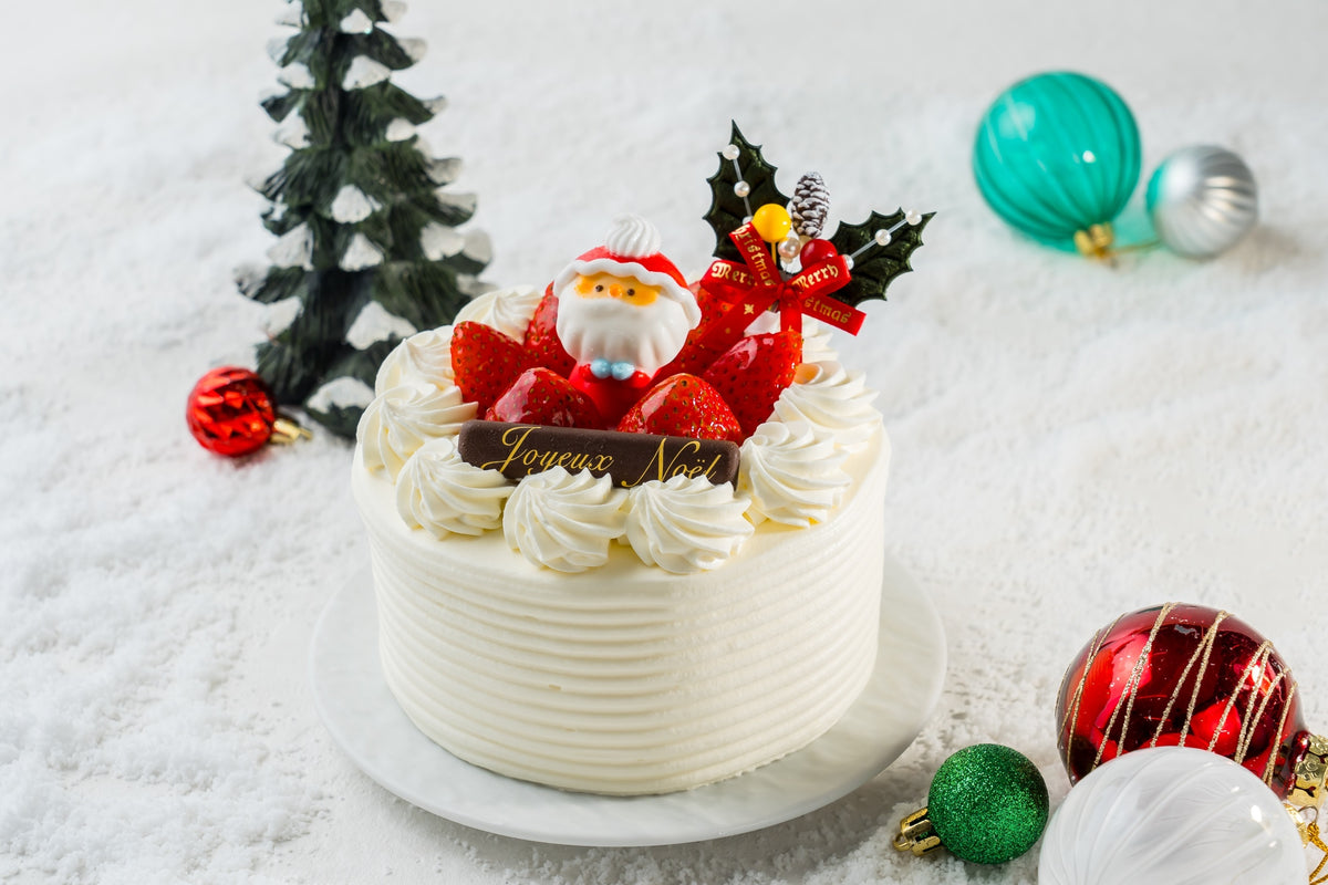 【晴海直売所・店頭受取用】サンタのクリスマスケーキ（生クリーム）4号