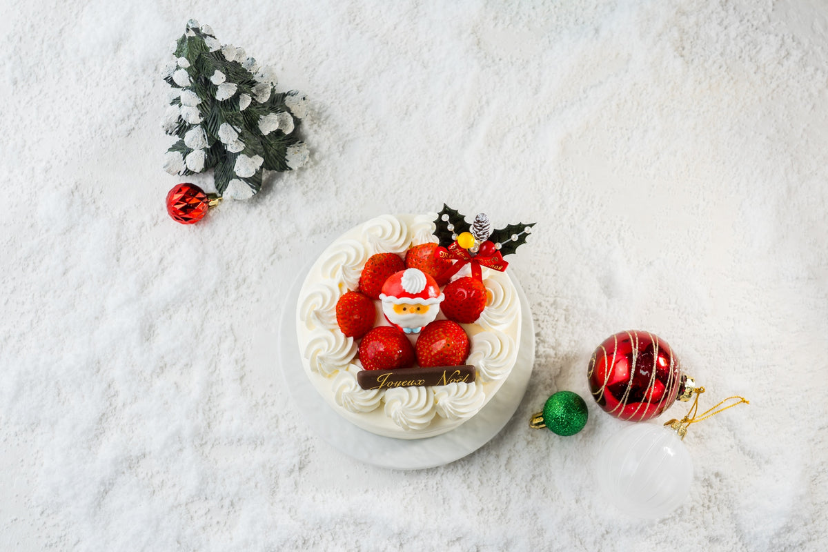 【晴海直売所・店頭受取用】サンタのクリスマスケーキ（生クリーム）4号