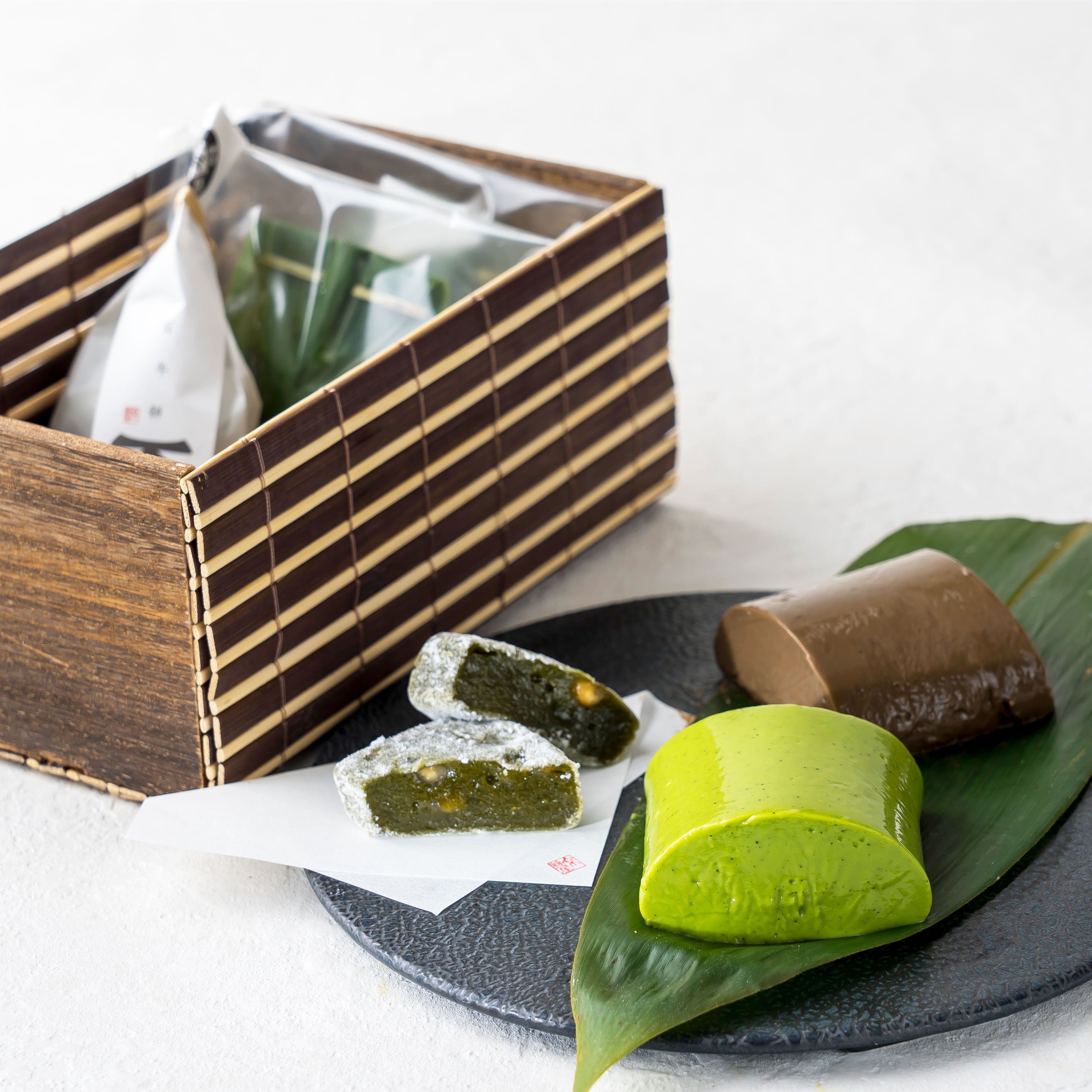 【父の日対象商品】 生菓子3種セット （竹籠）